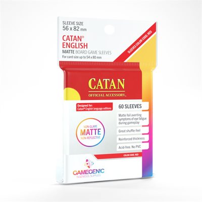 Gamegenic Protecteurs / Sleeves cartes 56 mm X 82 mm Matte Catan-Sized- Paquet(50)