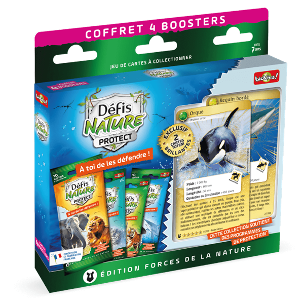 Défis Nature Protect - Coffret 4 Boosters - Orque Et Requin (FR)