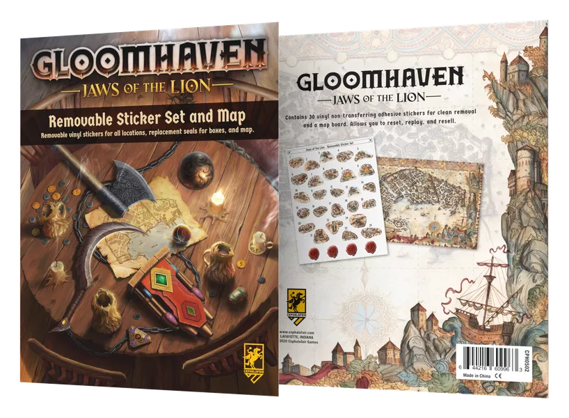 Gloomhaven - Jaws of the Lion - Removable Sticker Set & Map (EN)