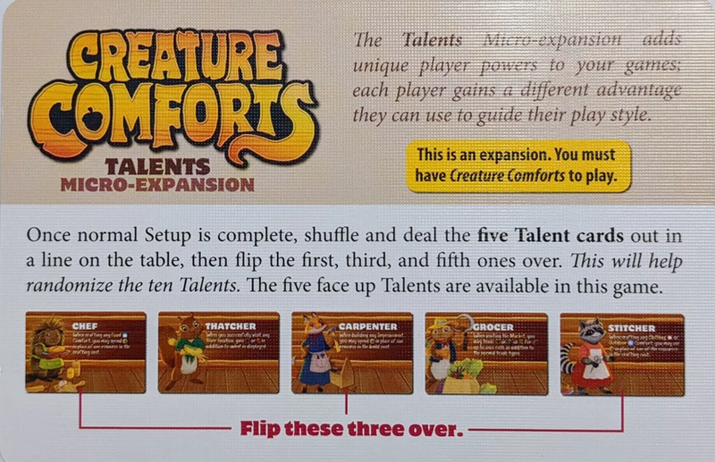 Creature Comforts: Talent mini expansion (EN)