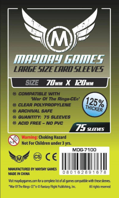 Protecteurs de cartes / sleeves «tarot» 70mm X 120mm Deluxe - Paquet de 75