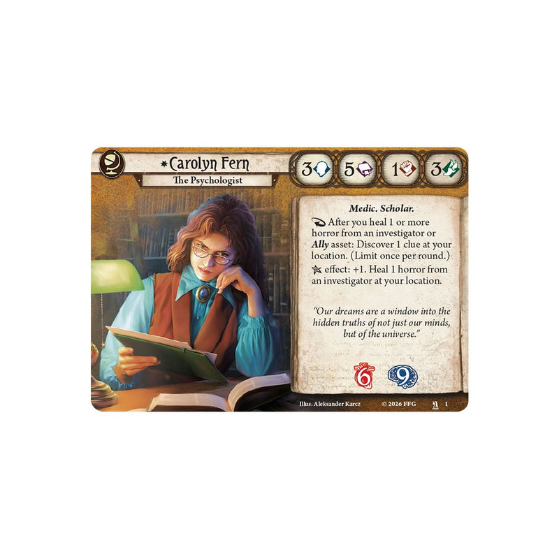 Arkham Horror  - Carolyn Fern - Investigator Deck (EN)