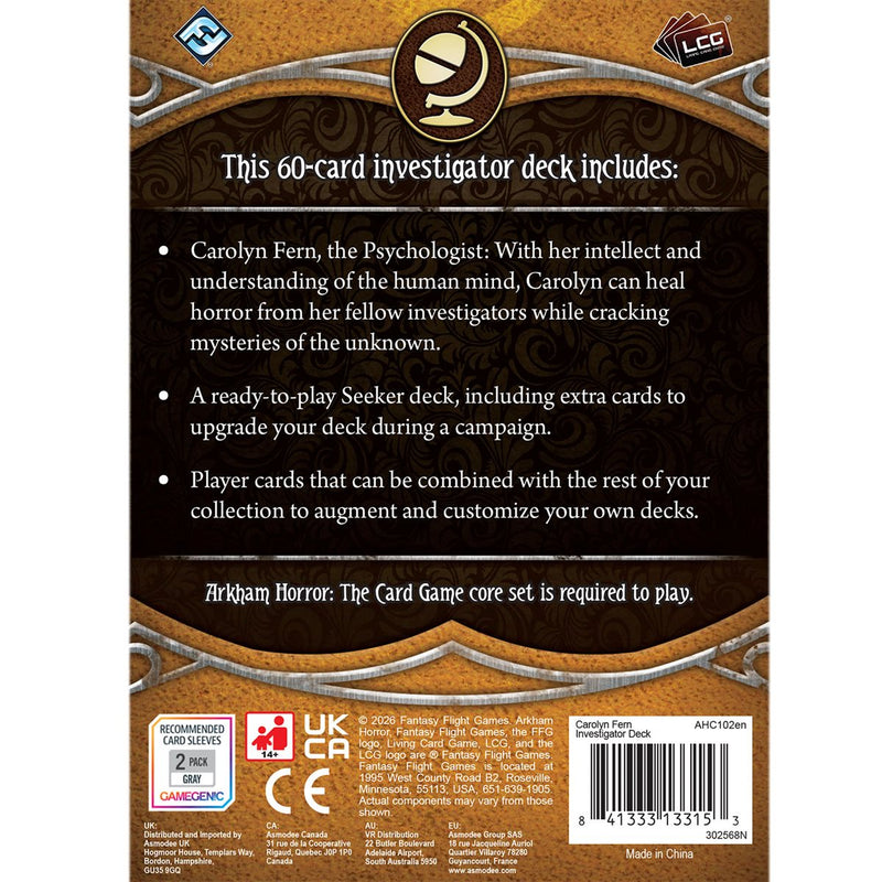 Arkham Horror  - Carolyn Fern - Investigator Deck (EN)
