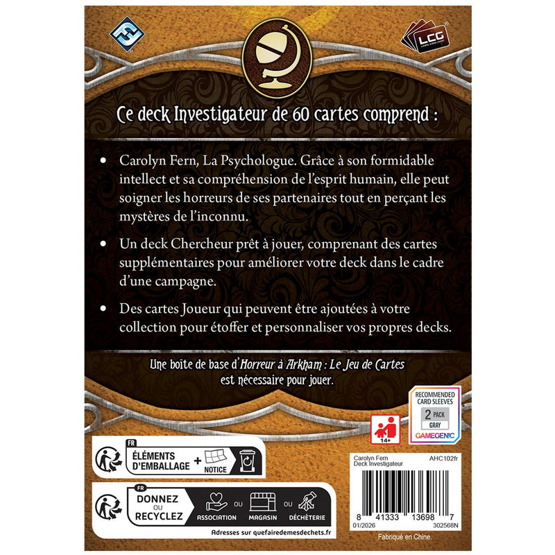 Horreur à Arkham le Jeu de Cartes - Carolyn Fern - Paquet Investigateur (FR)