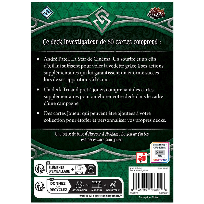 Horreur à Arkham le Jeu de Cartes - Andre Patel - Paquet Investigateur (FR)