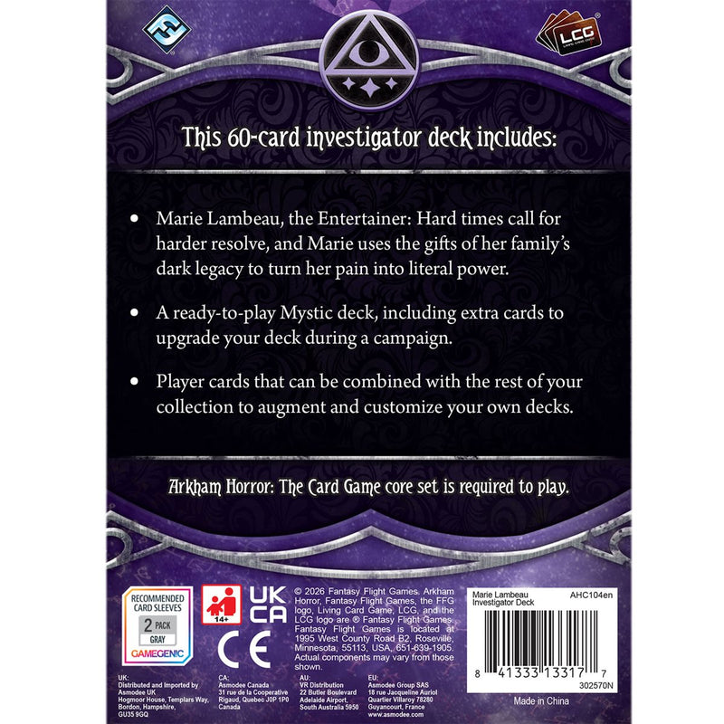 Arkham Horror - Marie Lambeau - Investigator Deck (EN)