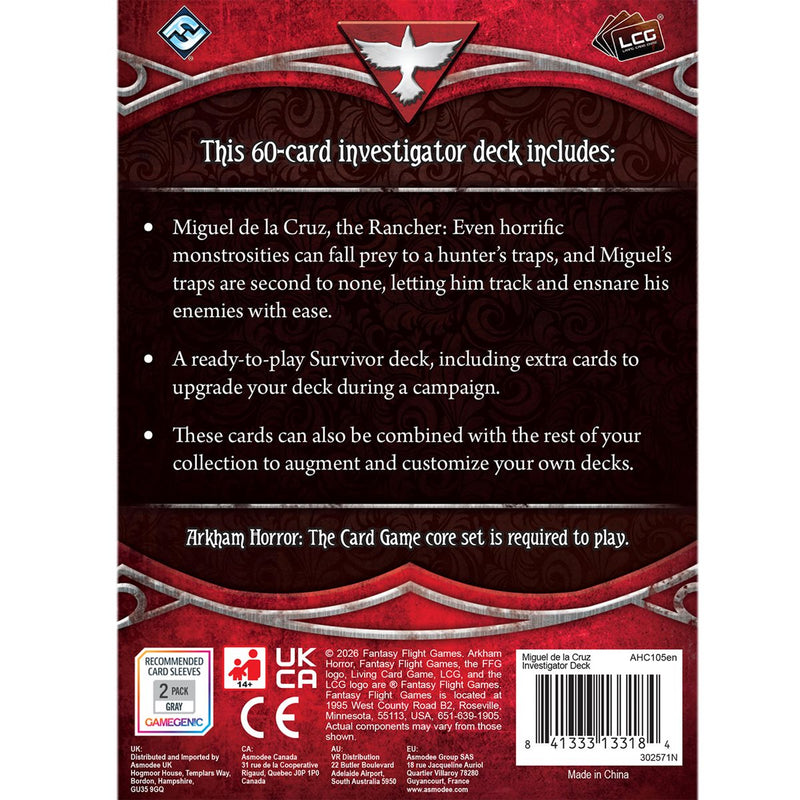 Arkham Horror - Miguel de la Cruz - Investigator Deck (EN)