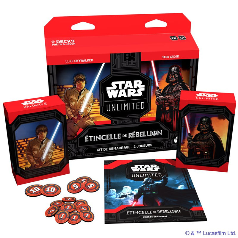 Star Wars : Unlimited Étincelle de Rebellion - Kit de démarrage 2 joueurs (FR)