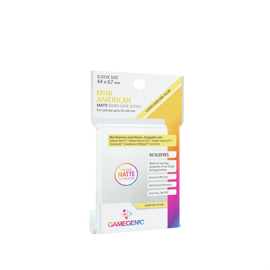 Gamegenic Protecteurs / Sleeves cartes 44 mm X 67 mm Matte Mini American-Sized Boardgame - paquet 50