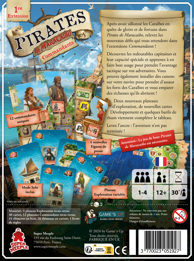 Pirates de Maracaibo : Commandants Extension (FR)