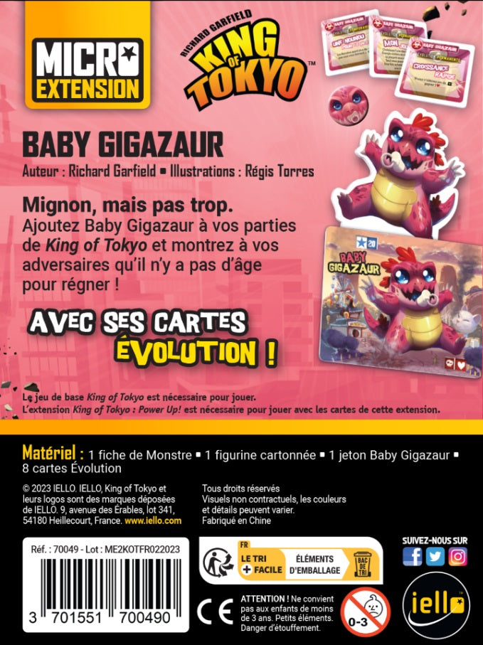 King of Tokyo - Micro baby Gigazaur extension (FR)