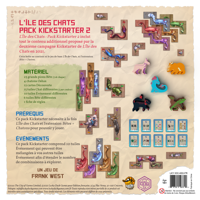 L'Ile des Chats / Isle of Cats - Pack Kickstarter 2 Extension (FR)