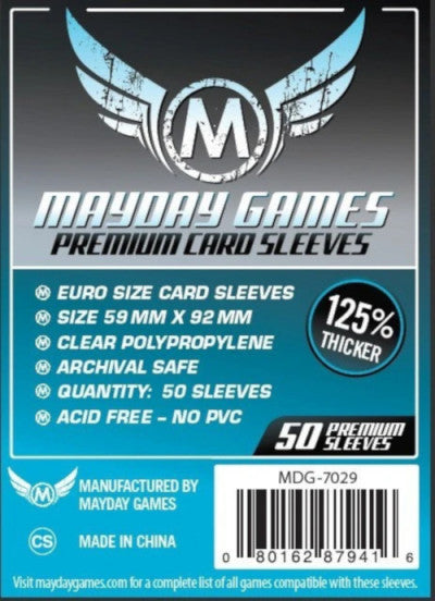 Mayday Protecteurs / Sleeves cartes 59 mm X 92 mm